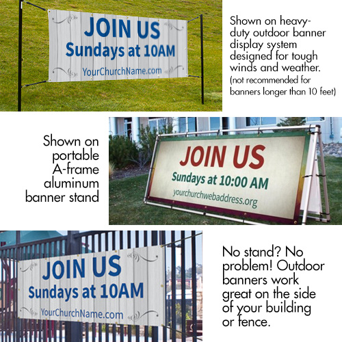 Banners, Humorous, Church for Families 3 x 8, 3' x 8' 2