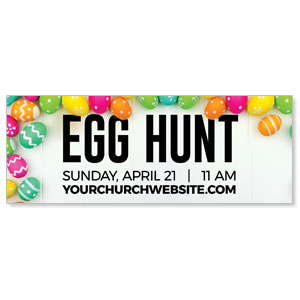 Egg Hunt Bright Eggs - 3x8 ImpactBanners