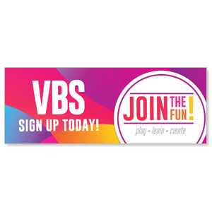Curved Colors VBS Join the Fun Stock Outdoor Banners