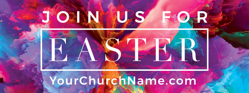 Banners, Easter, Easter Color Smoke, 3' x 8'