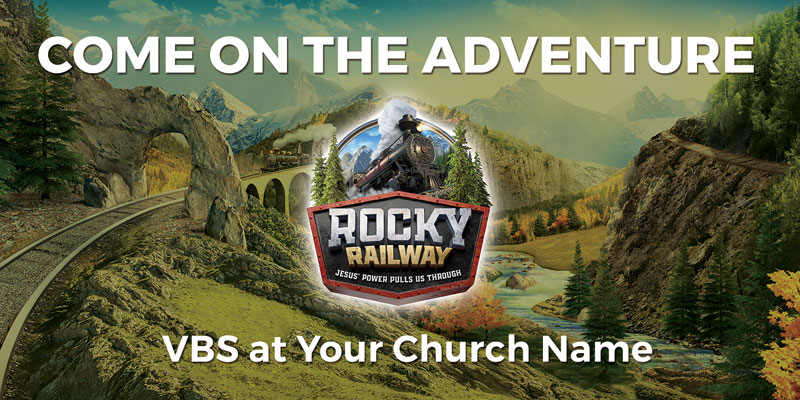 Banners, VBS / Camp, Rocky Railway, 4' x 8'
