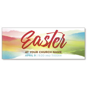 Easter Watercolor Mountains ImpactBanners