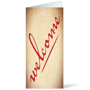 Red Script Welcome 11 x 17 Bulletins