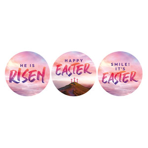 Easter Sunrise Events Crosses Set Circle Handheld Signs