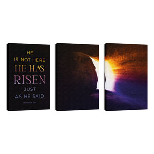 Easter Open Tomb Triptych 30in x 50in Canvas Prints