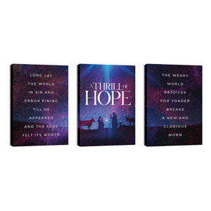 Thrill of Hope Sky Triptych 24in x 36in Canvas Prints