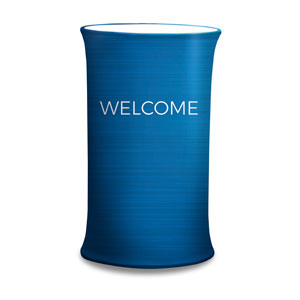 General Blue Welcome Counter Sleeves Small Oval