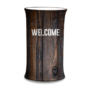 Dark Wood Welcome Counter Sleeves Small Oval