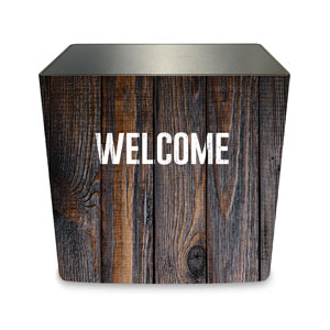 Dark Wood Welcome Counter Sleeve Large Rectangle