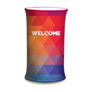 Geometric Bold Welcome Counter Sleeves Small Oval
