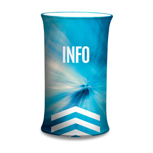 Chevron Blue Info Counter Sleeves Small Oval