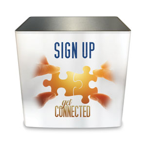 Connected Sign Up Counter Sleeve Large Rectangle