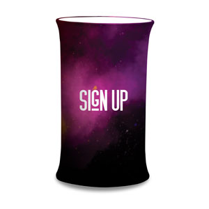 Dark Smoke Sign Up Counter Sleeves Small Oval