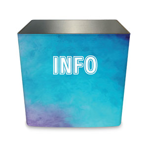 Blue Stucco Info Counter Sleeve Large Rectangle