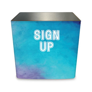 Blue Stucco Sign Up Counter Sleeve Large Rectangle