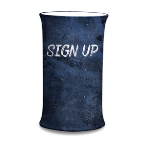 Blue Revival Sign Up Counter Sleeves Small Oval