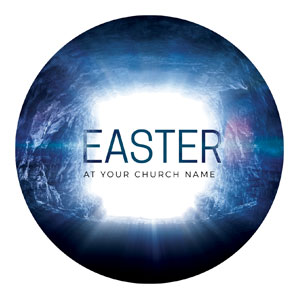 Easter Tomb Circle InviteCards 
