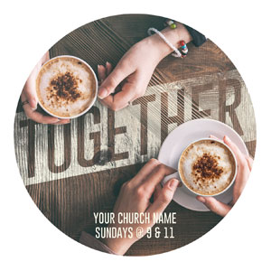Together Coffee Circle InviteCards 