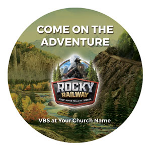 Rocky Railway Circle InviteCards 