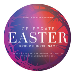 Celebrate Easter Crown Circle InviteCards 