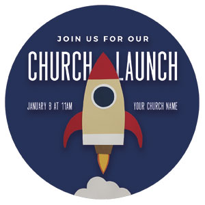 Church Launch Circle InviteCards 