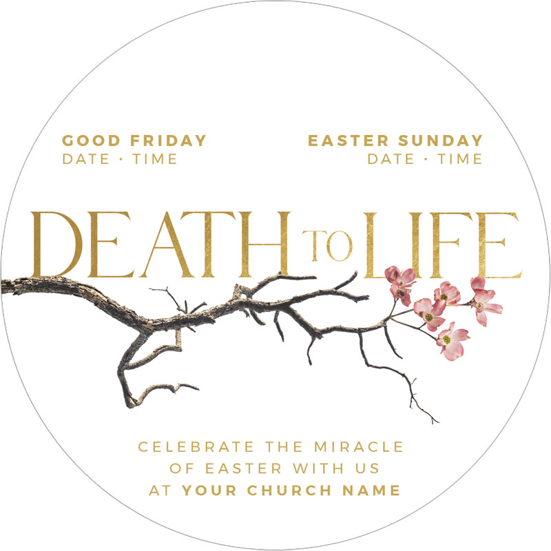 InviteCards, Easter, Death To Life Blossom, 4 Circle