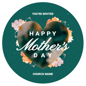 CMU Mother's Day Floral Circle InviteCards 