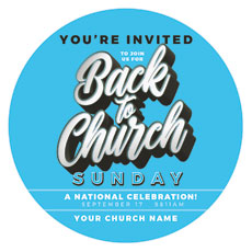 Back to Church Sunday Celebration Blue 