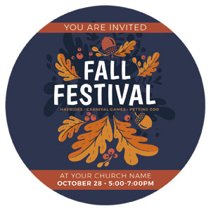 Fall Festival Invited Circle InviteCards 