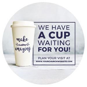 Cup Waiting Circle InviteCards 