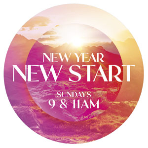 New Year New Start Circle InviteCards 