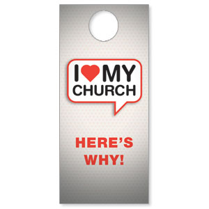 I Love My Church DoorHangers