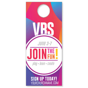 Curved Colors VBS Join the Fun DoorHangers