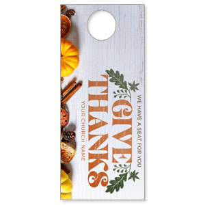 Give Thanks Seat For You DoorHangers