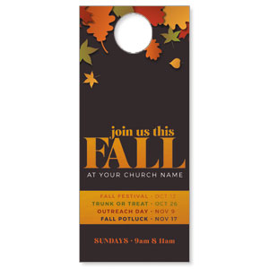 Join Us This Fall Leaves DoorHangers