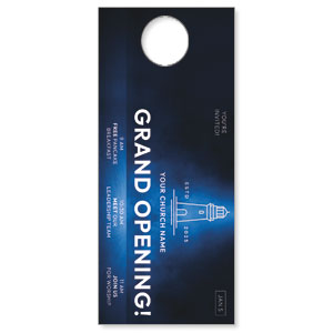 Grand Opening Blue DoorHangers