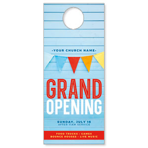 Grand Opening Flags DoorHangers