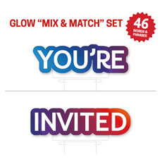 Glow Messages You're Invited Pair 