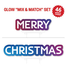 Glow Messages Merry Christmas Pair 