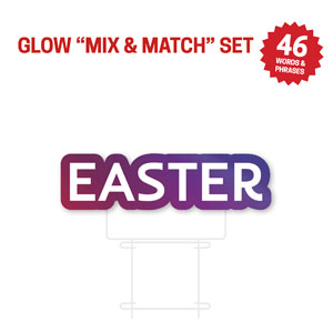 Glow Messages Easter Die Cut Yard Sign