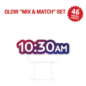 Glow Messages 1030 AM Die Cut Yard Sign