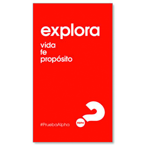 Alpha Explore Spanish Red 2" x 3.5" Flat Invite