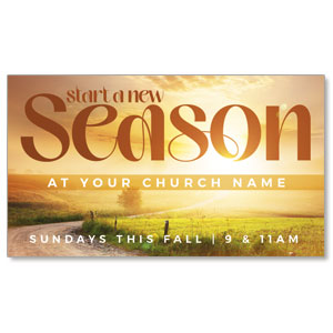 Start A New Season Road Invite 2" x 3.5" Flat Invite