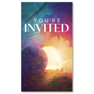 Colorful Open Tomb Invite 2" x 3.5" Flat Invite