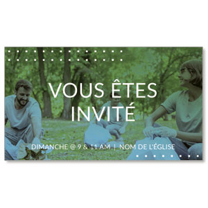 Blessing Our Community Invite - French Creole 2" x 3.5" Flat Invite