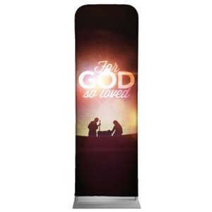 For God So Loved Nativity 2' x 6' Sleeve Banner