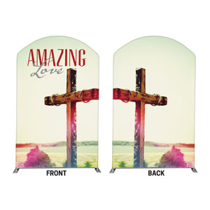 Amazing Love Cross 5' x 8' Curved Top Sleeve