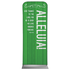 Painted Wood Alleluia 2'7" x 6'7" Sleeve Banners