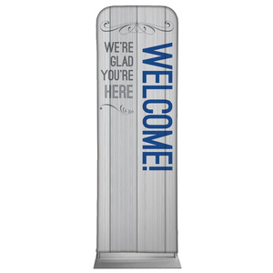Painted Wood Welcome 2' x 6' Sleeve Banner