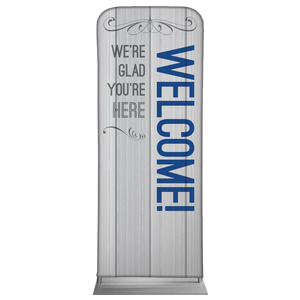 Painted Wood Welcome 2'7" x 6'7" Sleeve Banners